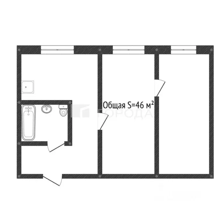 2-к кв. Алтайский край, Барнаул городской округ, Южный рп ул. ... - Фото 2