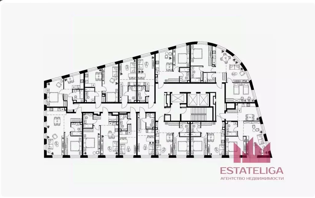 Студия Москва Нагатинская наб., 10А (21.1 м) - Фото 2