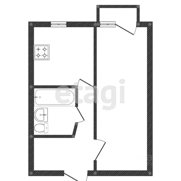 1-к кв. Ростовская область, Аксай ул. Дружбы, 9 (31.2 м) - Фото 1