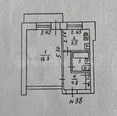 1-к. квартира, 33 м, 3/5 эт. - Фото 0