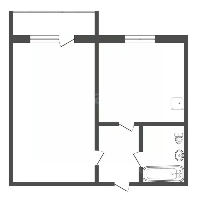 1-к кв. Тульская область, Богородицк Западный мкр, 11 (35.7 м) - Фото 2