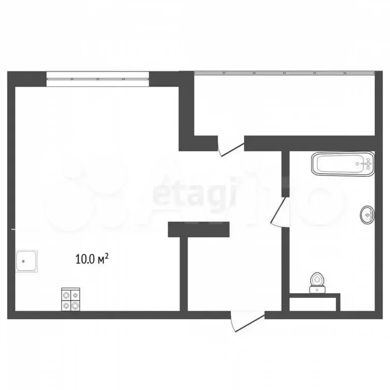 Квартира-студия, 29 м, 3/17 эт. - Фото 0