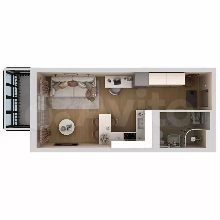Квартира-студия, 27,7 м, 4/9 эт. - Фото 1