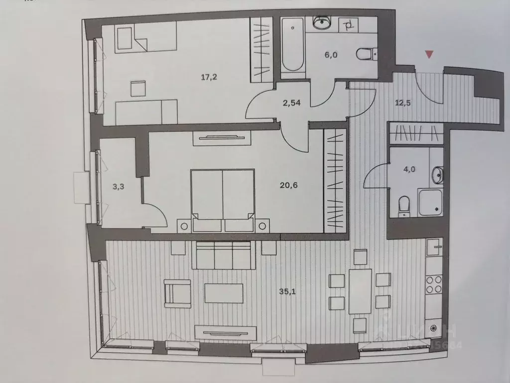 3-к кв. Пензенская область, Пенза ул. Мира, 46 (101.2 м) - Фото 1