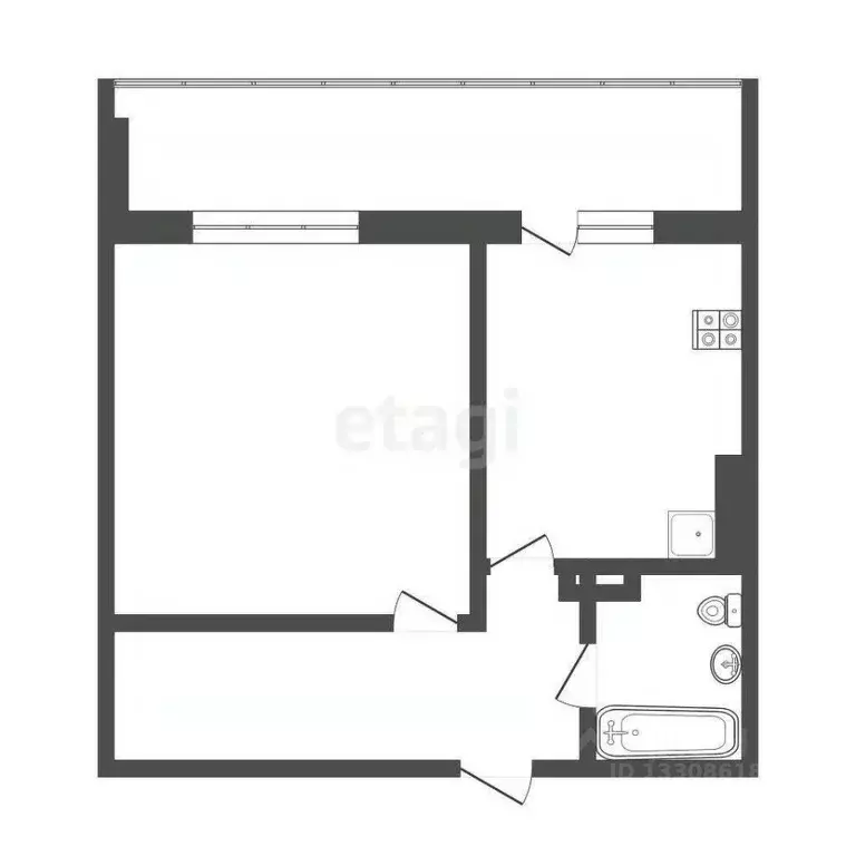 1-к кв. Омская область, Омск ул. Мишина, 4 (35.4 м) - Фото 1