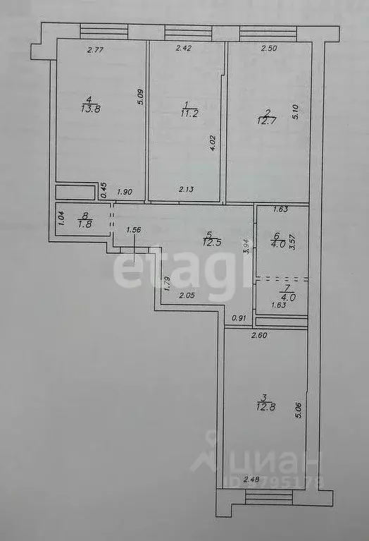 3-к кв. Татарстан, Казань ул. Братьев Батталовых, 20А (70.4 м) - Фото 1