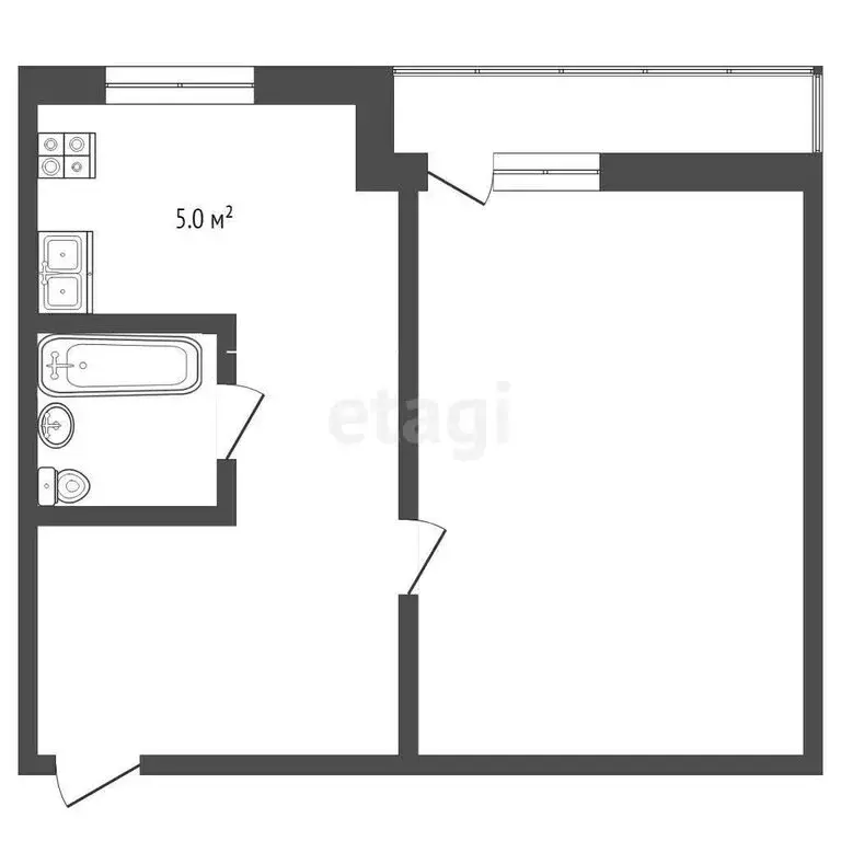1-комнатная квартира: Саранск, проспект 50 лет Октября, 36 (28 м) - Фото 1