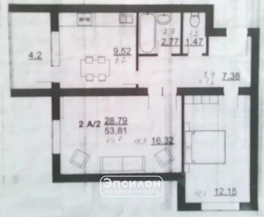 2-к кв. Курская область, Курск ул. Ломоносова, 47 (53.8 м) - Фото 1