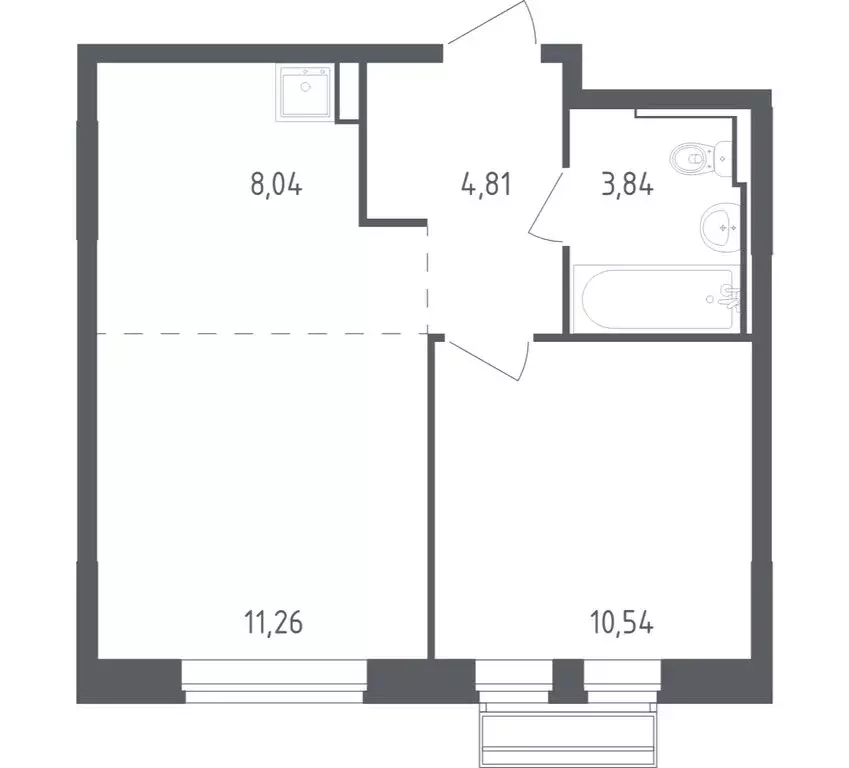 1-комнатная квартира: село Лайково, микрорайон Город-Событие, ЖК ... - Фото 1
