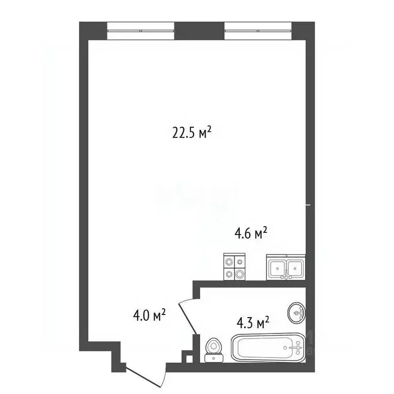 1-к кв. Москва Новоостаповская ул., 20 (35.4 м) - Фото 2