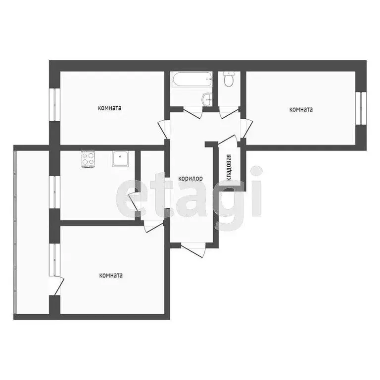 3-комнатная квартира: Улан-Удэ, 111-й микрорайон, 9 (66.8 м) - Фото 1