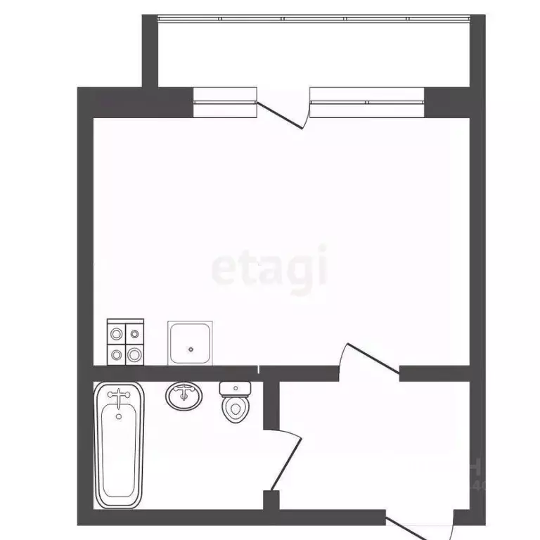 Студия Тюменская область, Тюмень Мелиораторов мкр, ул. Голышева, 10 ... - Фото 1