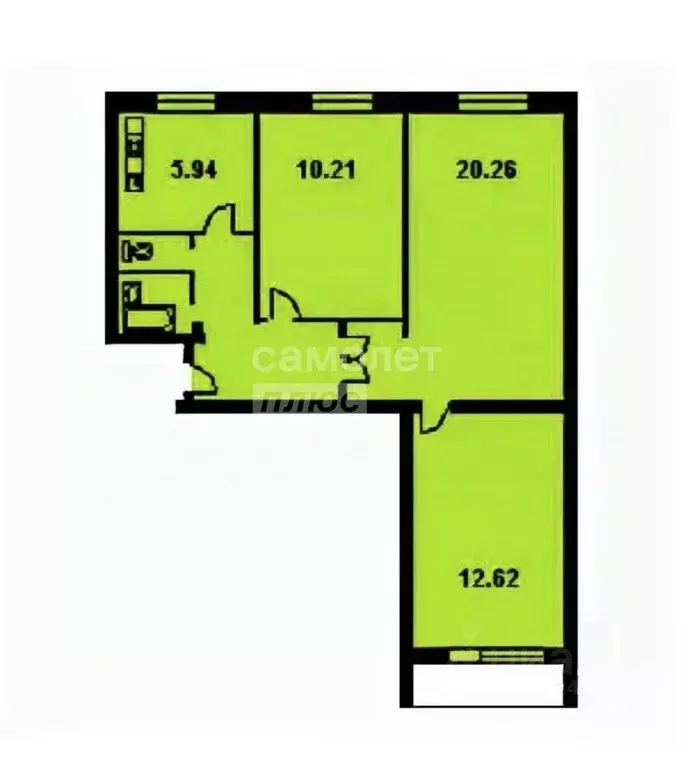 3-к кв. Москва Литовский бул., 46К2 (60.8 м) - Фото 1