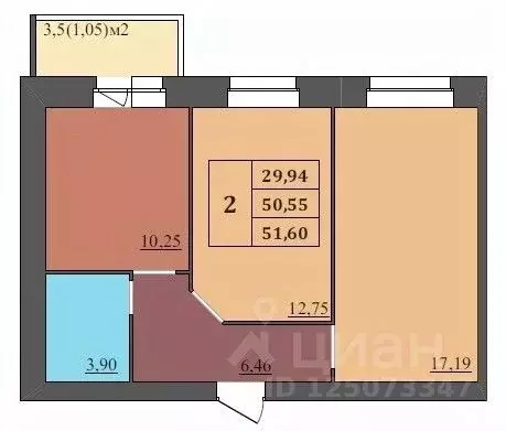 2-к кв. Ярославская область, Ярославль Северный жилрайон, 15-й мкр,  ... - Фото 1
