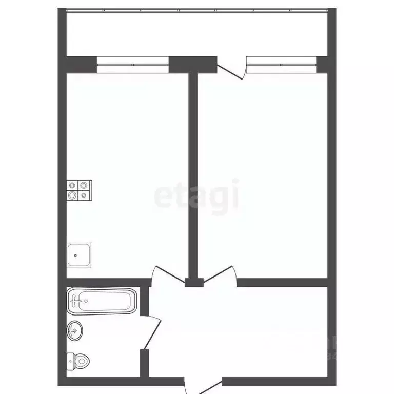1-к кв. Тюменская область, Тюмень ул. Мельникайте, 138А/1 (42.2 м) - Фото 1