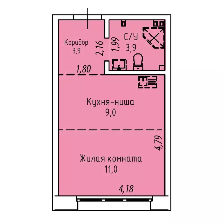 1-комнатная квартира: Иркутск, Култукская улица, 16 (27.8 м) - Фото 0