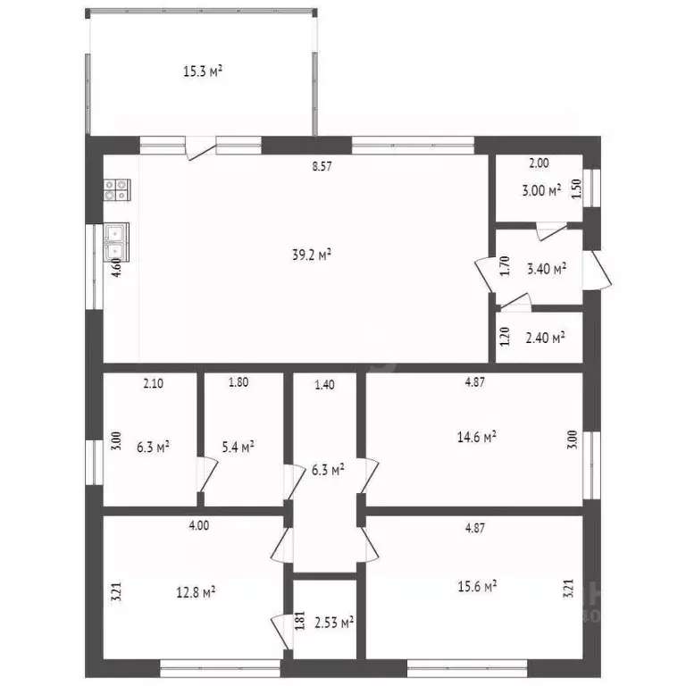 Дом в Крым, Феодосия Колос СПК, ул. Победы (126 м) - Фото 2