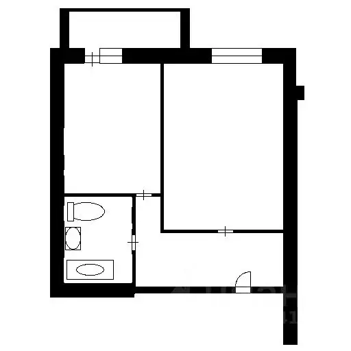 1-к кв. Новосибирская область, Новосибирск Фабричная ул., 22 (34.6 м) - Фото 1