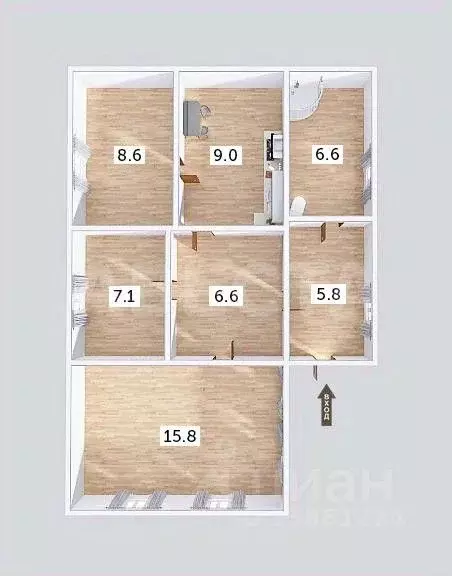 Дом в Омская область, Омск Московка мкр, ул. 5-я Станционная (53 м) - Фото 1