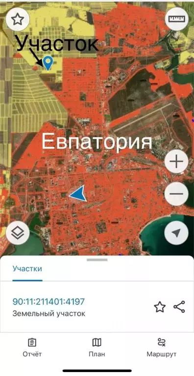 Участок в Крым, Сакский район, с. Суворовское ул. Черноморское Шоссе ... - Фото 1