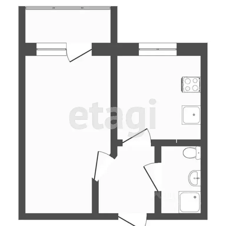 1-к кв. Бурятия, Улан-Удэ ул. Трубачеева, 146В (30.3 м) - Фото 1