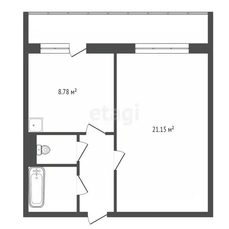 1-к кв. Красноярский край, Красноярск Молодежный просп., 17 (38.0 м) - Фото 1