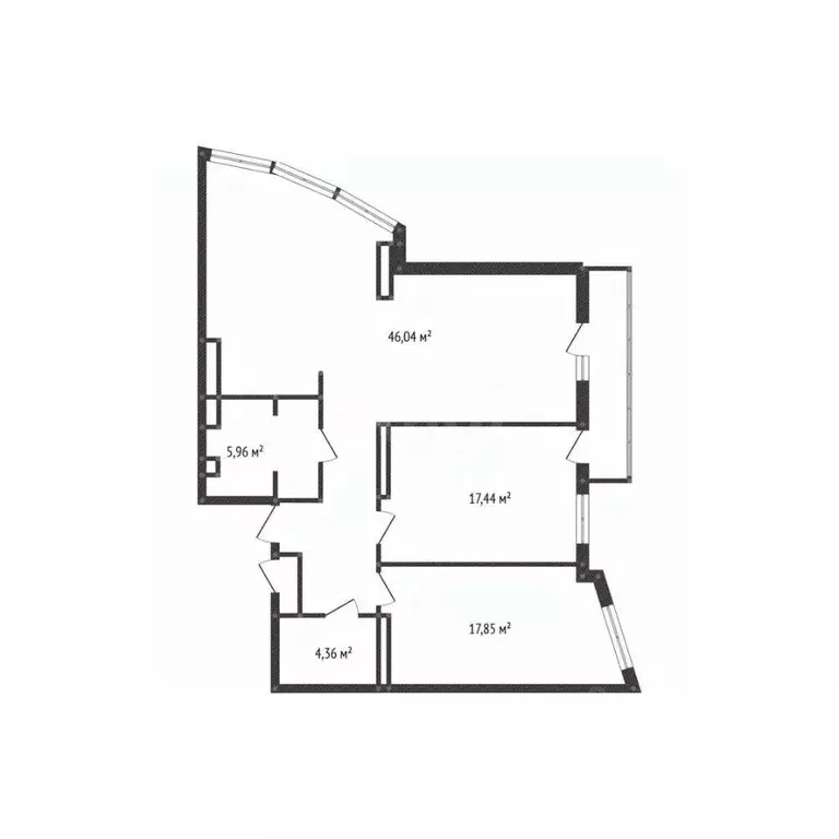 3-к кв. Белгородская область, Белгород ул. Костюкова, 36в (101.8 м) - Фото 2