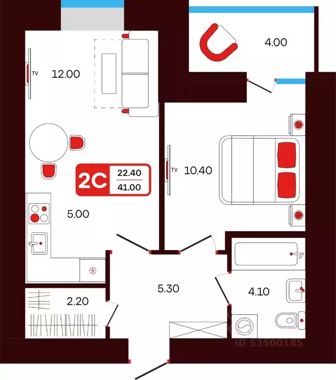 2-к кв. Башкортостан, Туймазы пер. Луначарского, 5 (41.0 м) - Фото 1