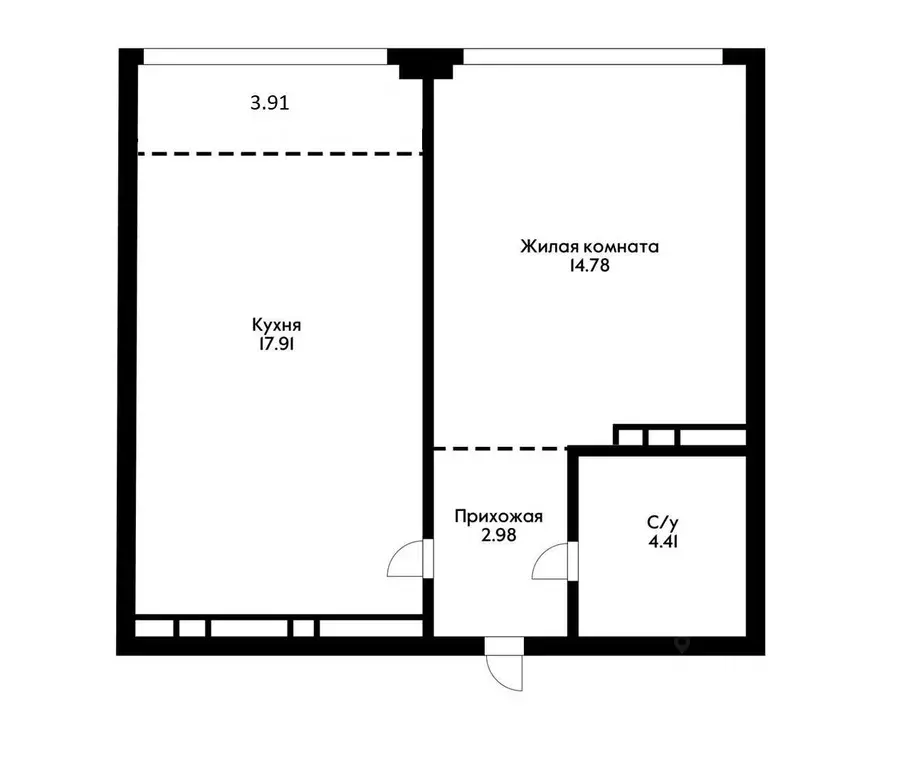 1-к кв. Краснодарский край, Краснодар Обрывная ул., 132/1к19 (43.87 м) - Фото 1