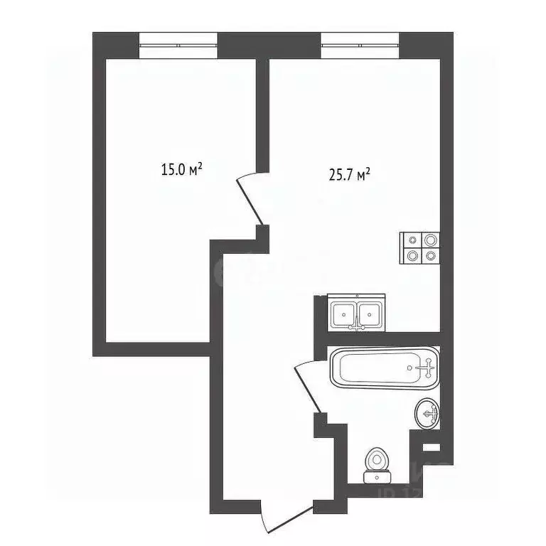 2-к кв. Москва просп. Андропова, 9/1к1 (46.2 м) - Фото 2