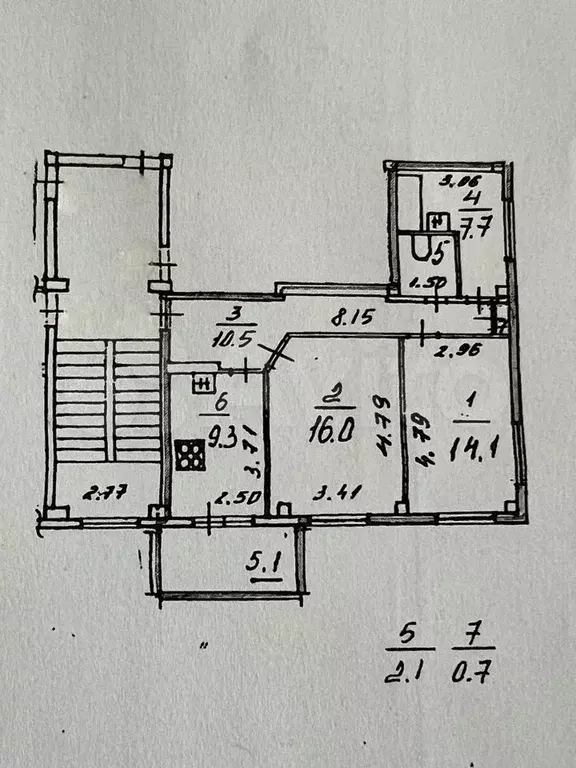 2-к. квартира, 60,5 м, 2/5 эт. - Фото 0