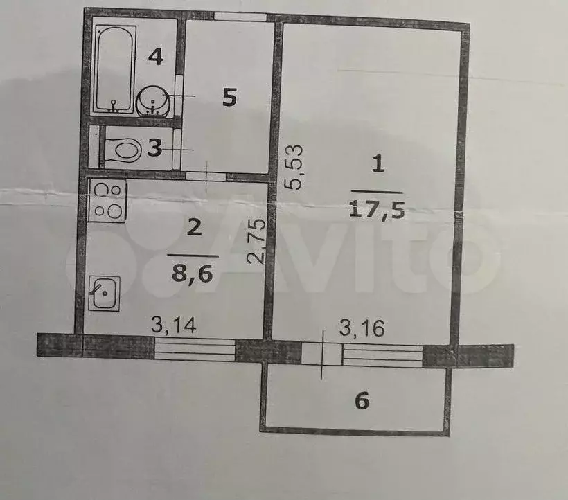 1-к. квартира, 34 м, 5/9 эт. - Фото 0