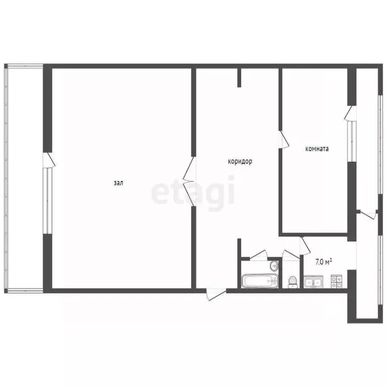 2-к кв. Севастополь ул. Хрусталева, 91 (51.5 м) - Фото 1