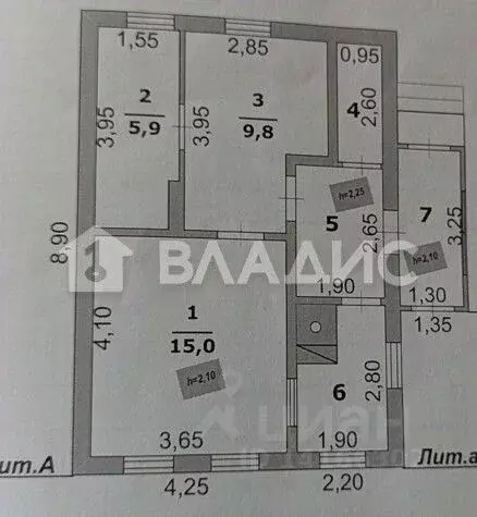 Дом в Белгородская область, Белгород ул. 3-я Шоссейная (43 м) - Фото 2