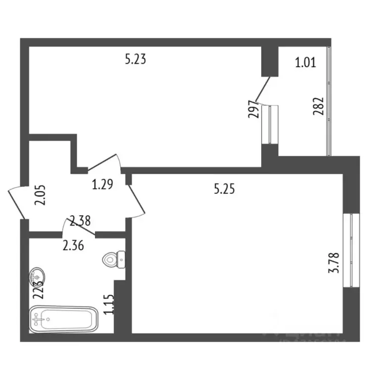 1-к кв. Тюменская область, Тюмень ул. Фармана Салманова, 12 (44.0 м) - Фото 2