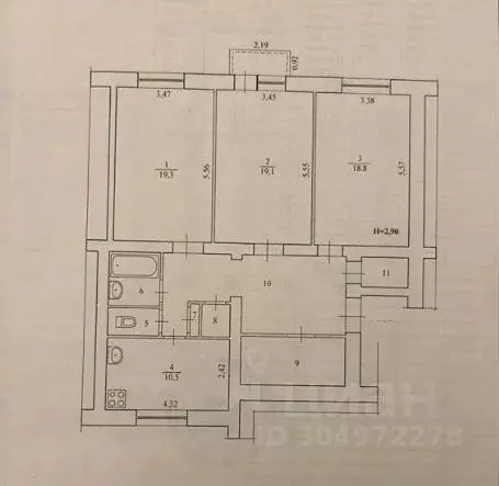 3-к кв. Волгоградская область, Волгоград Богунская ул., 7 (98.1 м) - Фото 0