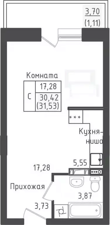 Студия Московская область, Дмитровский муниципальный округ, д. Рыбаки ... - Фото 1