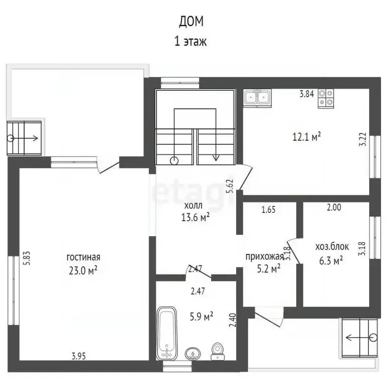 Дом в Омская область, Омский район, с. Красноярка ул. 2-я Рябиновая ... - Фото 2