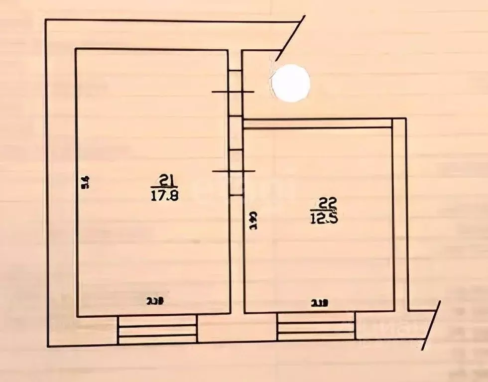 2-к кв. Татарстан, Казань ул. Кулахметова, 5 (30.2 м) - Фото 2