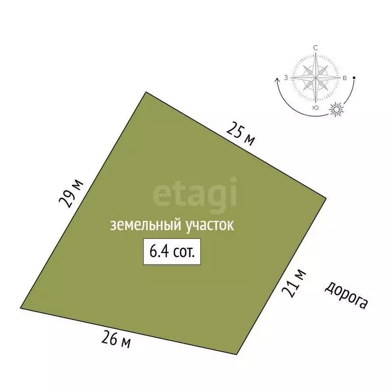 Участок в Симферополь, улица Адама Турчинского (6.4 м) - Фото 0