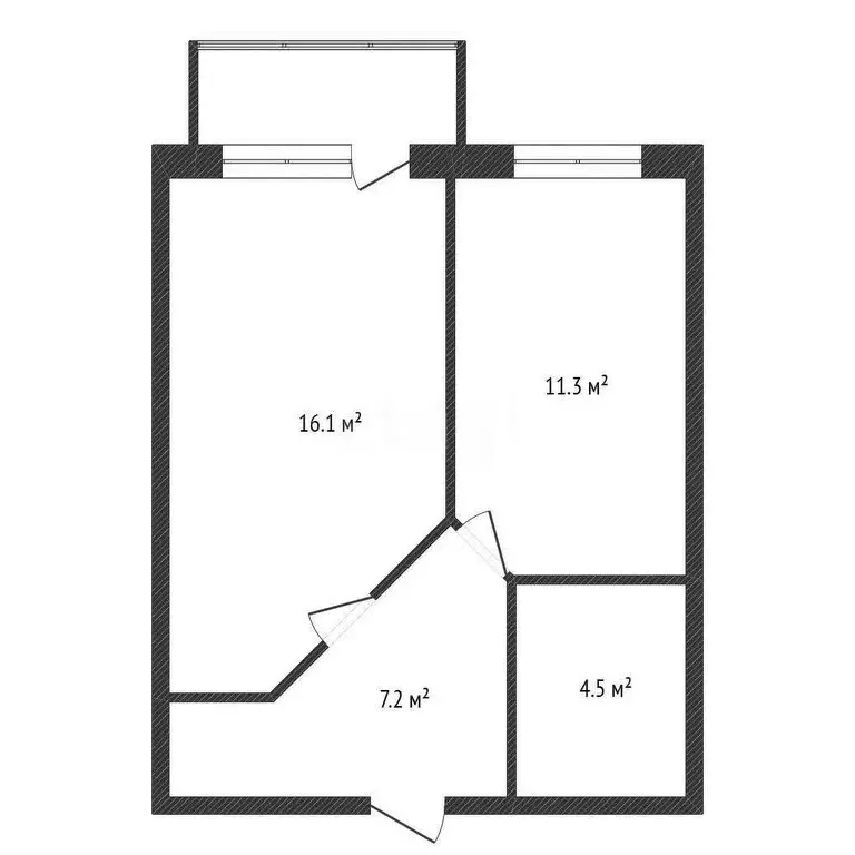 1-комнатная квартира: Кабицыно, микрорайон Олимпийская деревня, ... - Фото 1