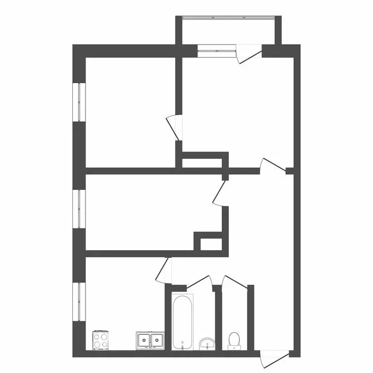 3-комнатная квартира: Тюмень, Волгоградская улица, 111 (51.4 м) - Фото 1