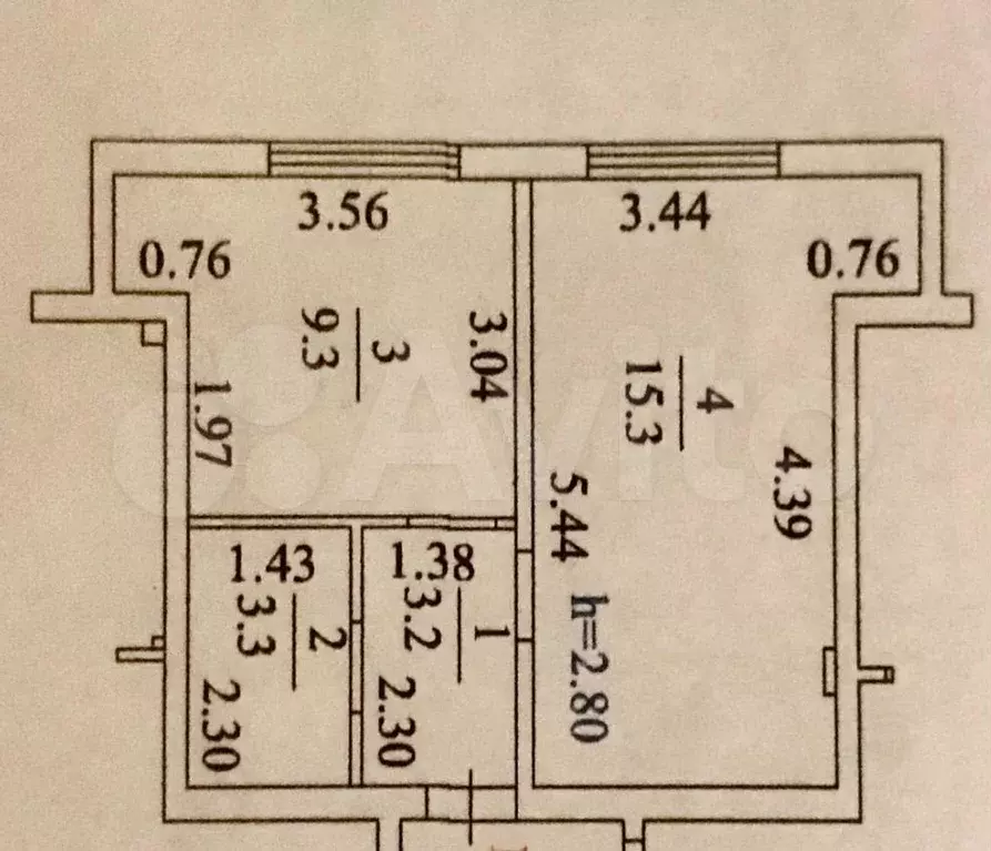 1-к. квартира, 31,1 м, 2/6 эт. - Фото 0