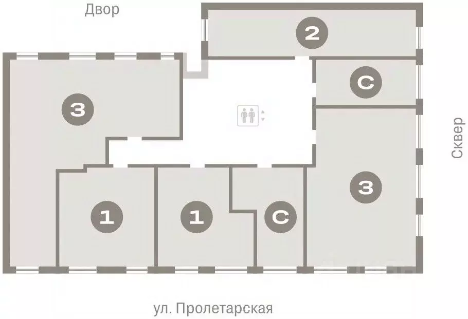 1-к кв. Курганская область, Курган Центральный жилрайон, Дом Кино ... - Фото 1
