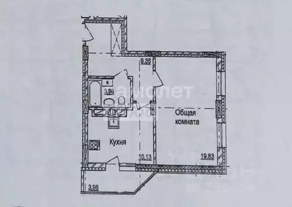 Квартира, 2 комнаты, 43 м - Фото 1