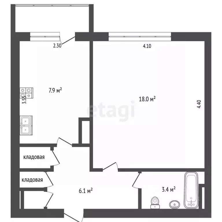 1-к кв. Ямало-Ненецкий АО, Новый Уренгой Советский мкр, 3/1 (37.6 м) - Фото 1