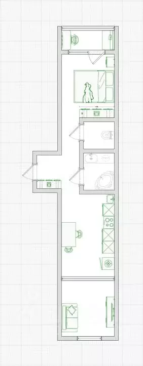 2-к кв. Омская область, Омск ул. Крупской, 13А (46.1 м) - Фото 1