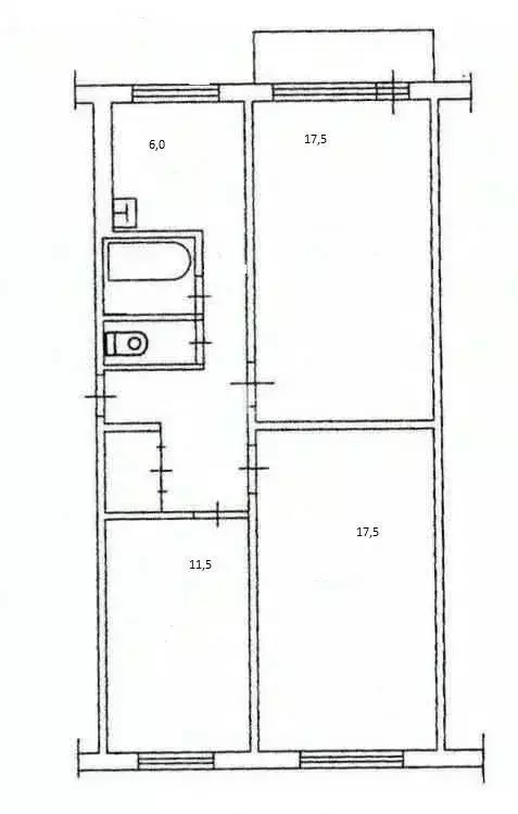 3-к кв. Ивановская область, Иваново Новосельская ул., 12 (62.0 м) - Фото 1