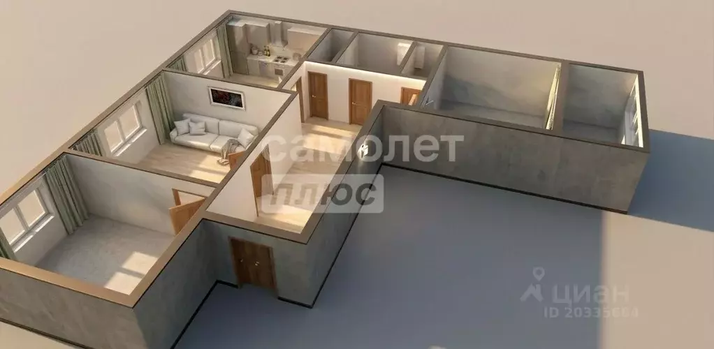 3-к кв. Пензенская область, Пенза Российская ул., 31 (64.0 м) - Фото 2