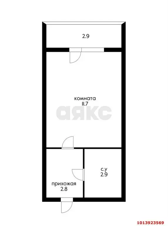 Квартира-студия: Краснодар, Измаильская улица, 84к1 (21 м) - Фото 0